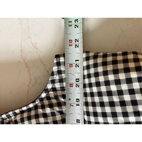 J. Jill Down Filled Puffer Vest Sz L Snap Closure Gingham Plaid - Picture 5 of 8